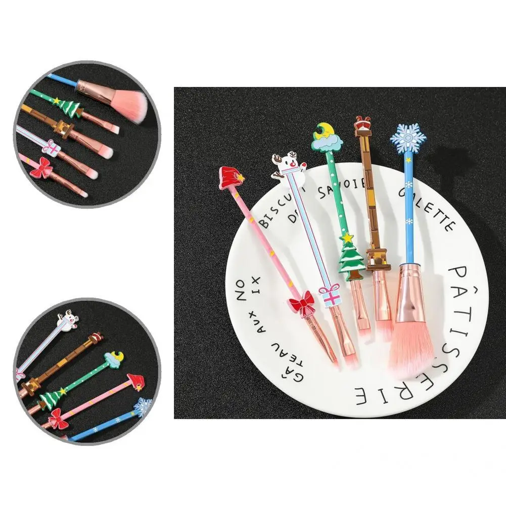 

Makeup Brush Multifunctional Christmas Powder Eye Shadow Foundation Blush Brush Reusable Easy to Clean Cosmetic Brush