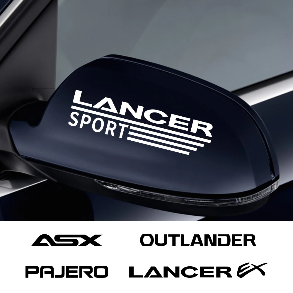 Автомобильные наклейки на зеркало заднего вида для Mitsubishi Ralliart Lancer EX ASX Colt Delica Eclipse
