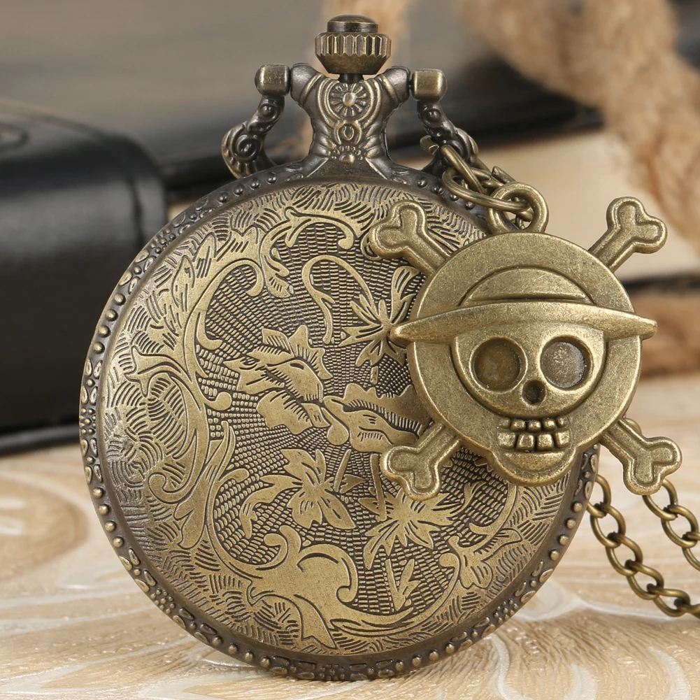 Креативные кварцевые карманные часы One Piece Pattern классический большой белый