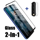Защитное стекло для экрана и объектива камеры Honor 20 Pro, закаленное, 2 в 1