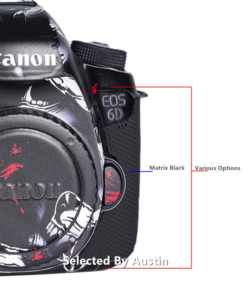 

Camera Skin Decal Wrap Film Protector For Canon EOS 6D MarkII 6D2Anti-scratch Decal Sticker