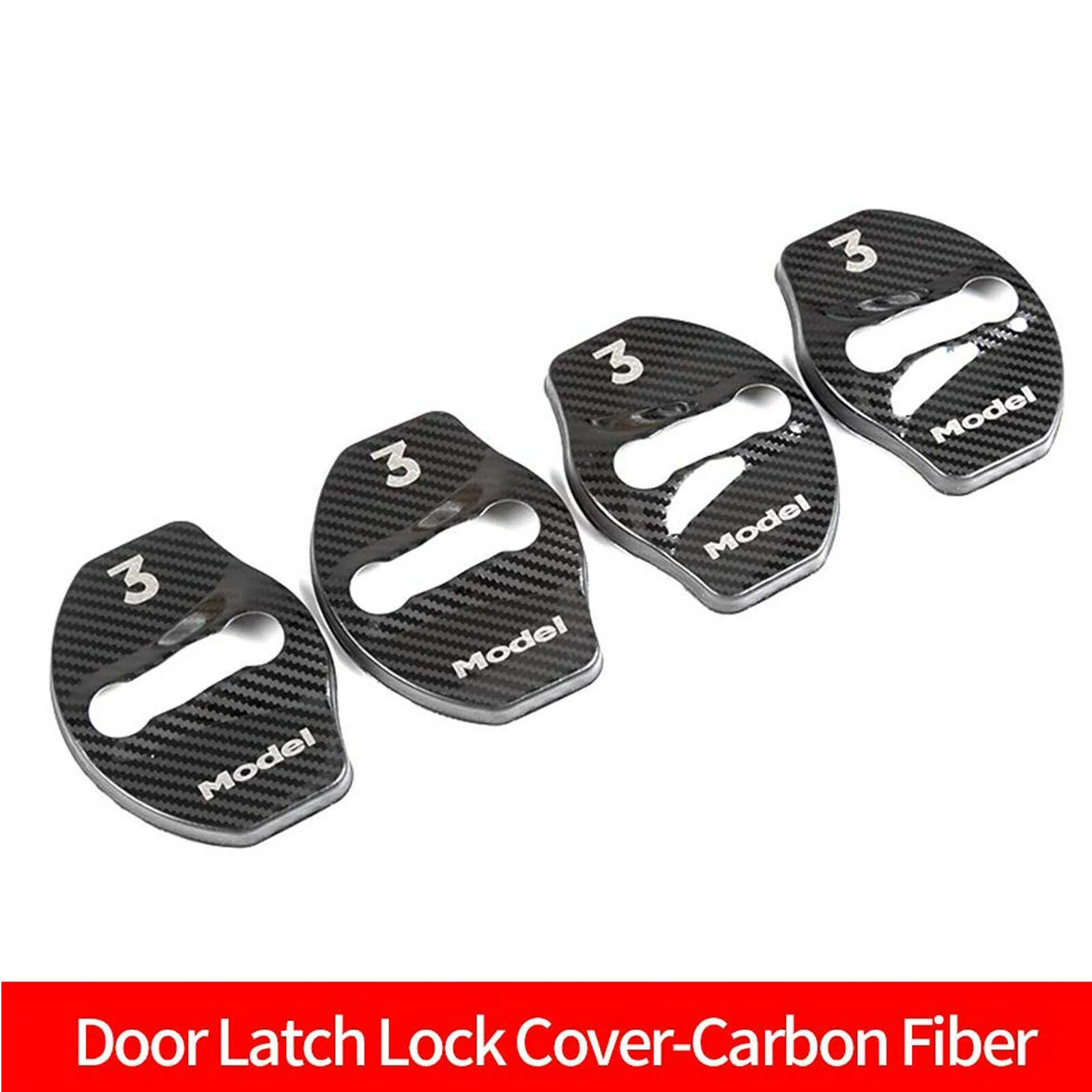 

4PCS Door Lock CoverV Accessories Carbon Fiber Durability Protective Latch