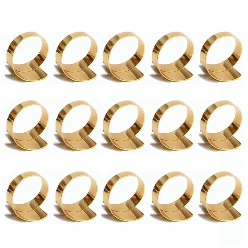 

Кольцо для салфеток, держатель для салфеток для свадьбы, Рождества, фотоальбом 15 шт. (геометрический Золотой круг)