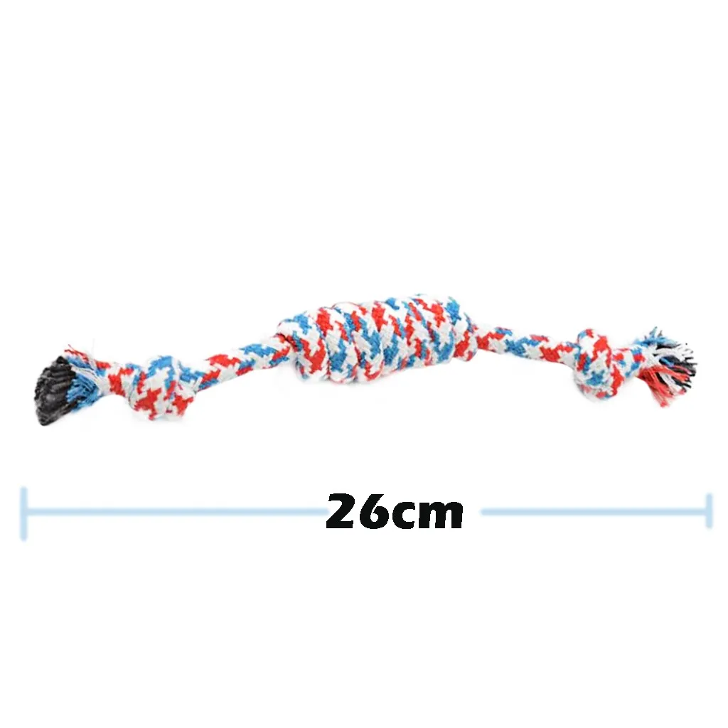 

Pet Dog Chew Toy Braid Cotton Rope Knot Puppy Tug Chew Rope Relief Gum Pain