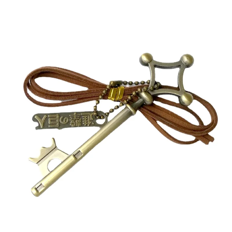 

Anime Attack On Titan EREN Basement Key Necklace Pendant Cosplay Prop Bronze fans toys gift Keychain Scenes GAME