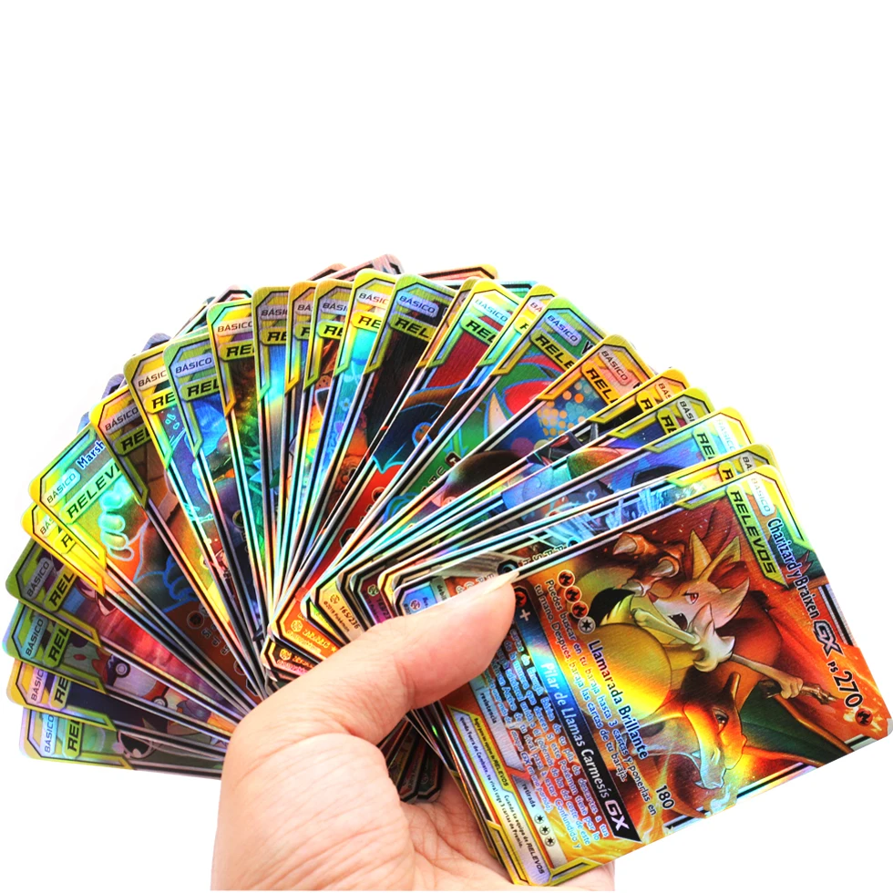50-200 шт. голографические игральные карты Pokemon | Игрушки и хобби