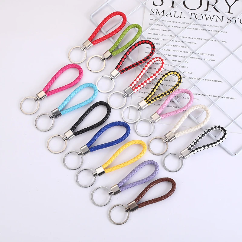 IKSNAIL плетеные кольца для ключей из искусственной кожи подходящие сумки Подвесные