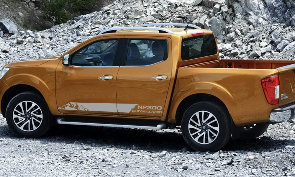 2 шт. автомобильные длинные полосы наклейки для Nissan NAVARA NP300 DIY Авто Боковая дверь виниловая пленка наклейка спортивный стиль Тюнинг автомобиля аксессуары