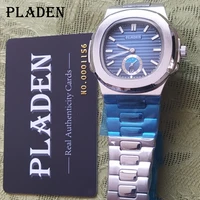 business watches pladen top brand european full steel wristwatch casual quartz mens watch new chic luminous hands clocks 2021