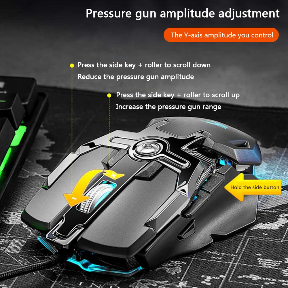 ZIYOULAN V15 профессиональная компьютерная игровая мышь USB Проводная эргономичная конструкция с подсветкой Макросъемка геймерская мышь для ПК ноутбука
