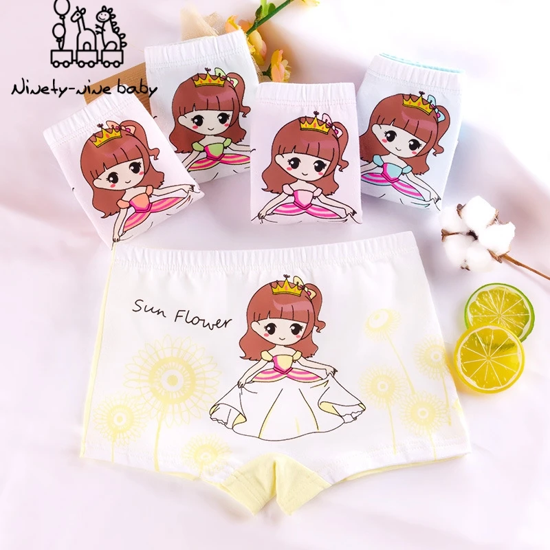 

6pcs/lot Girl Panties Sweet Underwear Cotton Briefs Kids Lovely Cartoon Printed Underpants Children's Soft Comfortable Panties