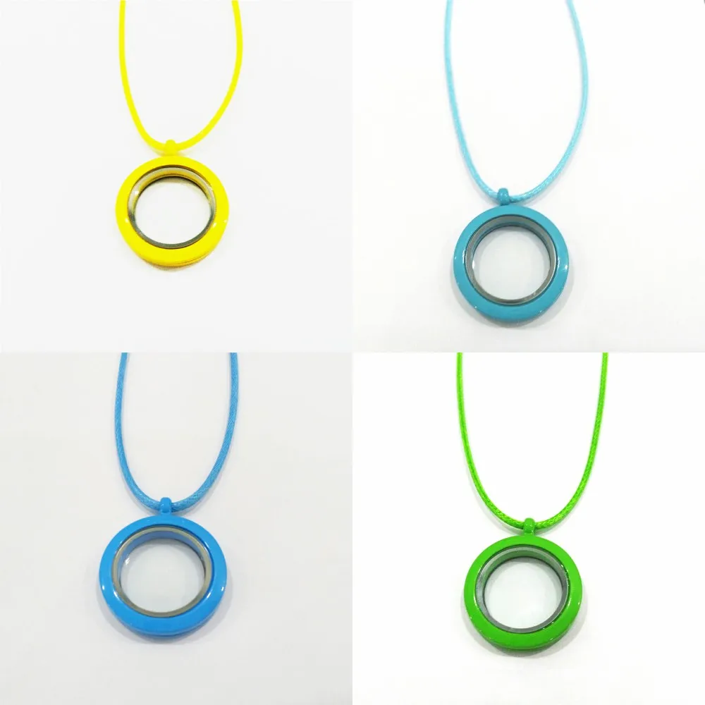 Цветные плавающие медальоны простая круглая Поворотная резьба 30 мм верхний