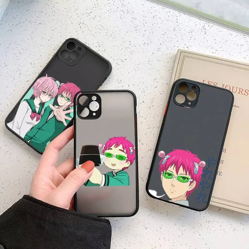 

The Disastrous Life of Saiki K Saiki Kusuo Phone Case matte transparent For iphone 7 8 11 12 plus mini x xs xr pro max cover