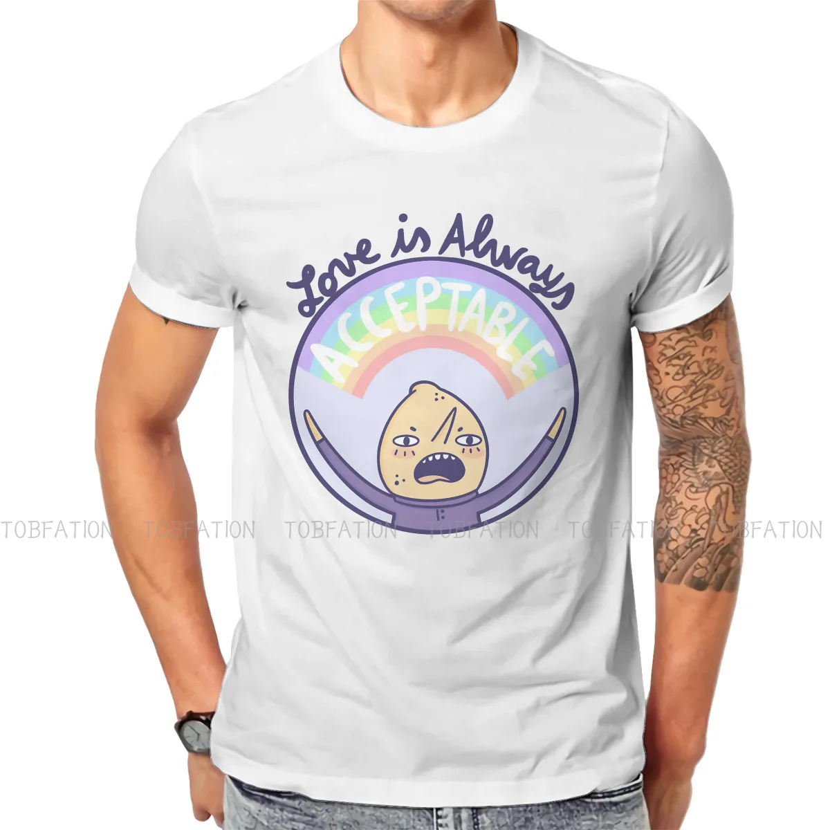 

Мужская футболка с круглым вырезом и надписью «Adventure Time Finn And Jake»