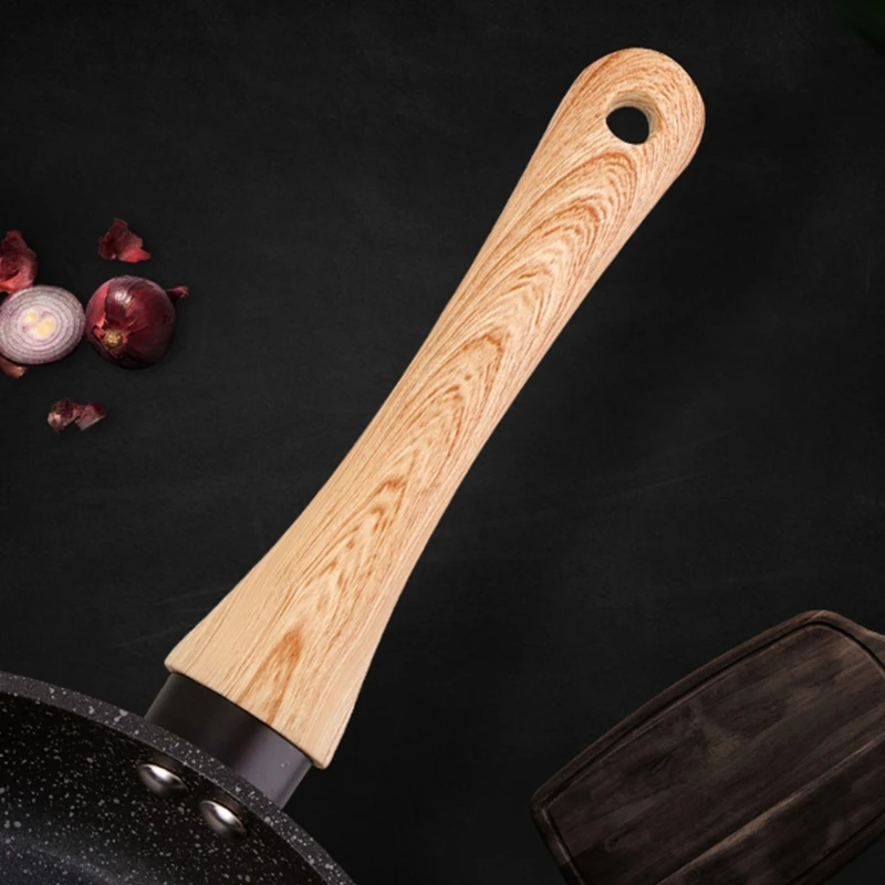 

20cm Aluminum Alloy Maifan Stone Non-stick Frying Pan Smokeless Small Wok A0NC