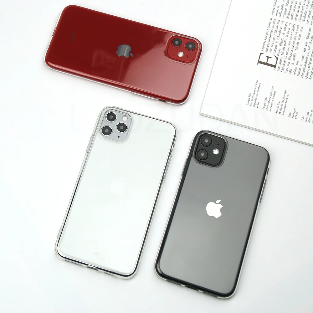Ультратонкий Прозрачный чехол для телефона iPhone 11 7 силиконовый мягкий накладка 12