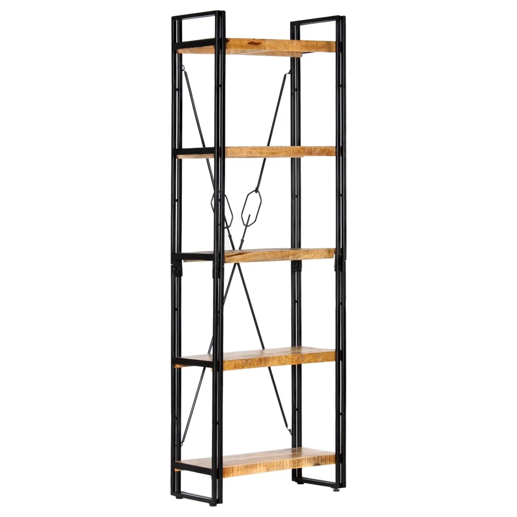 

5-Tier Bookcase 23.6"x11.8"x70.9" Solid Mango Wood