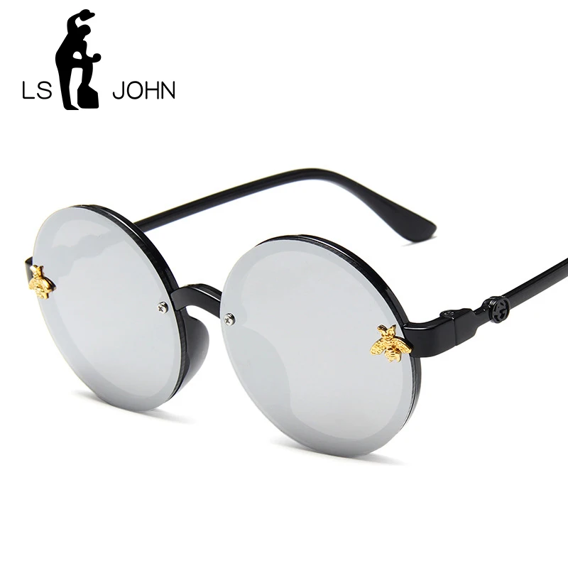 Солнечные очки LS JOHN детские круглые Винтажные Солнцезащитные в стиле ретро с