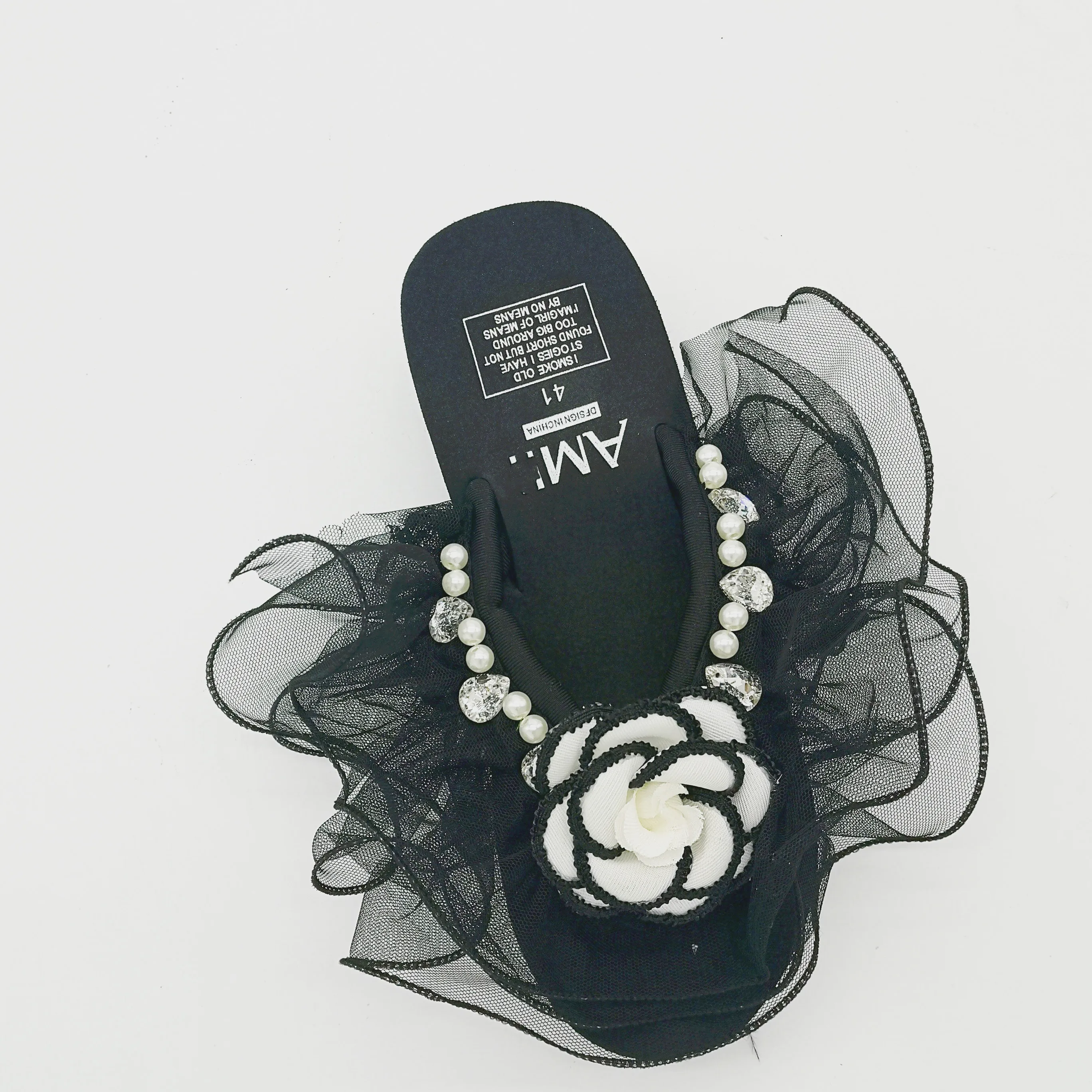 HAHAFLOWER/Летняя обувь женские прозрачные босоножки на толстой подошве с кружевным