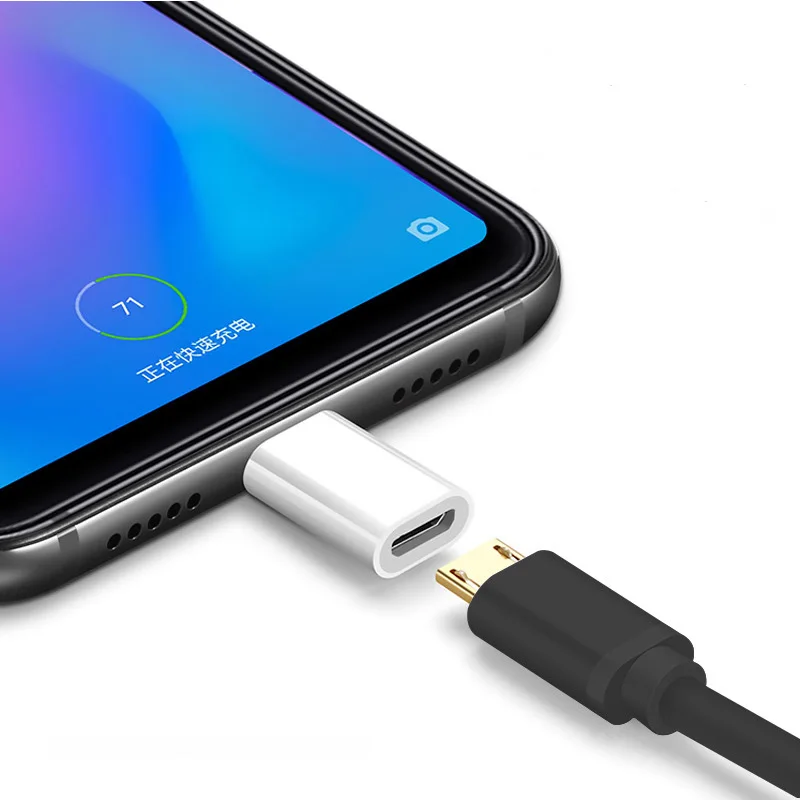 

100Pcs USB Micro to Type-C Charging Adapter for Samsung Huawei Xiaomi USB C OTG Converter for Tablet Charger Connector Wholesale