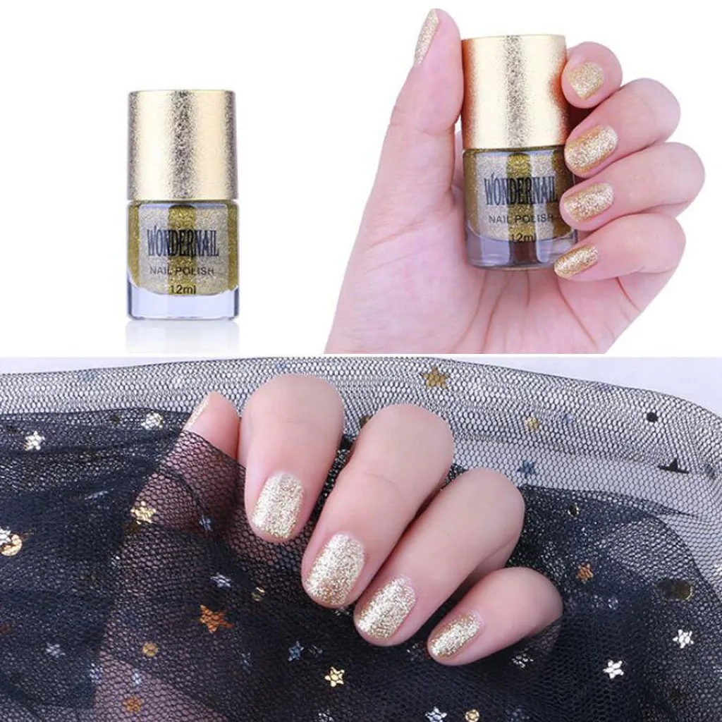 12 мл Лак для ногтей Золотой гель водонепроницаемый стойкий дышащий лак цветной