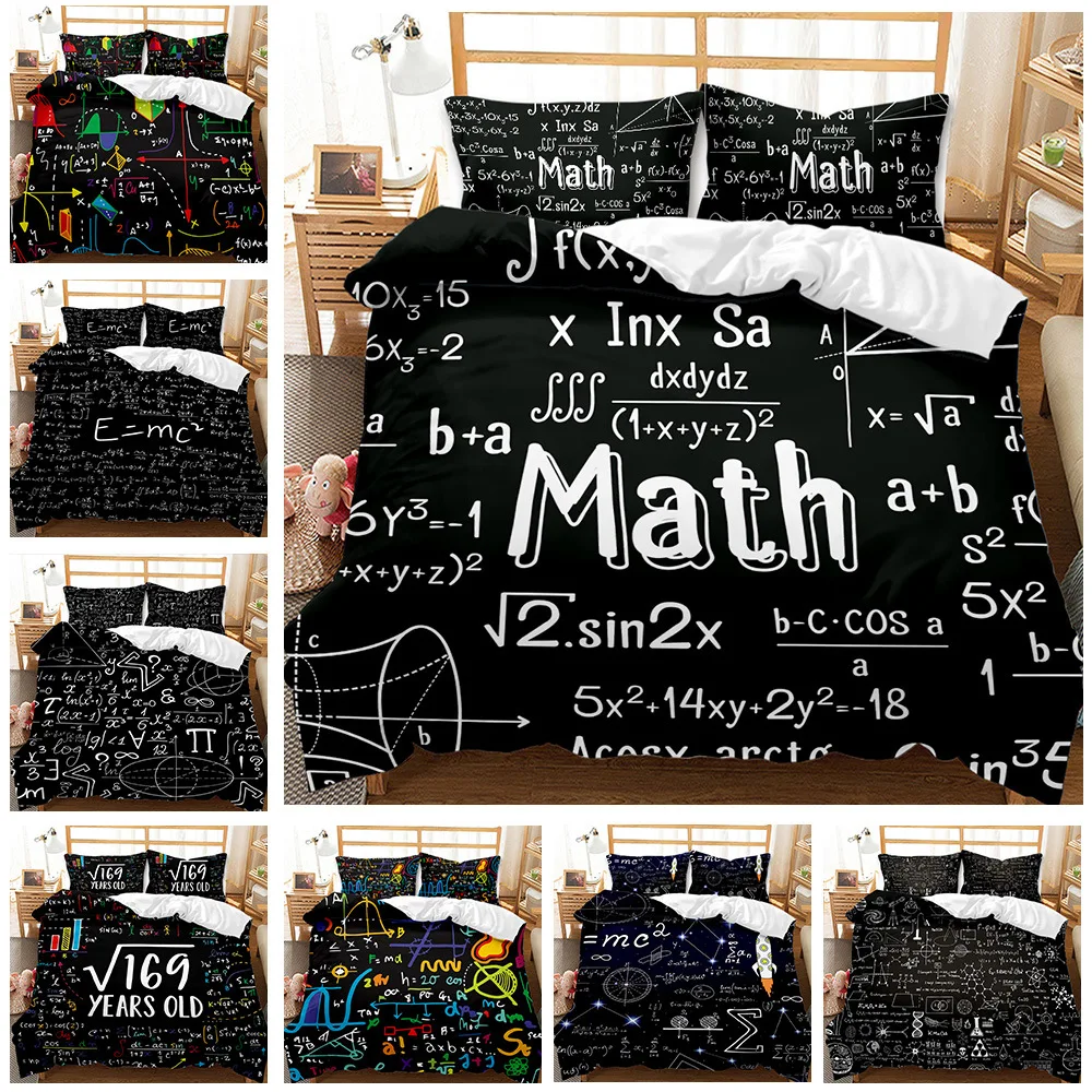 

Duvet Cover Bedding Set Geometry Math Physical Simple Design Twin Queen King Size Bedding for Home Euro Us Bed Set 3D Print