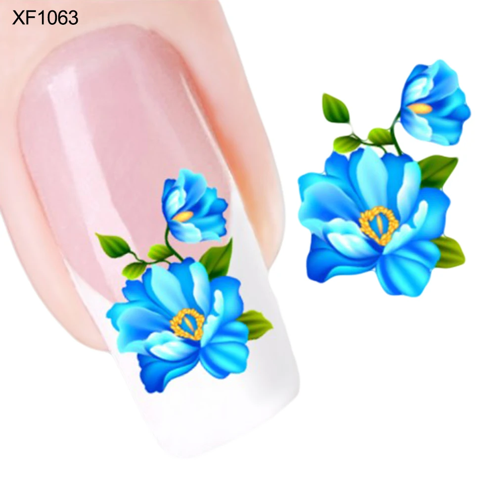 Искусство ногтей DIY Наклейка самоклеющаяся наклейка цветок бабочка шаблон