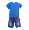 2022 Summer Baby Boy Cartoon Spiderman Clothing Sets Kids Boys Fashion Short Sleeve T Shirt+Jeans 2Pcs Suits Children Clothes 5