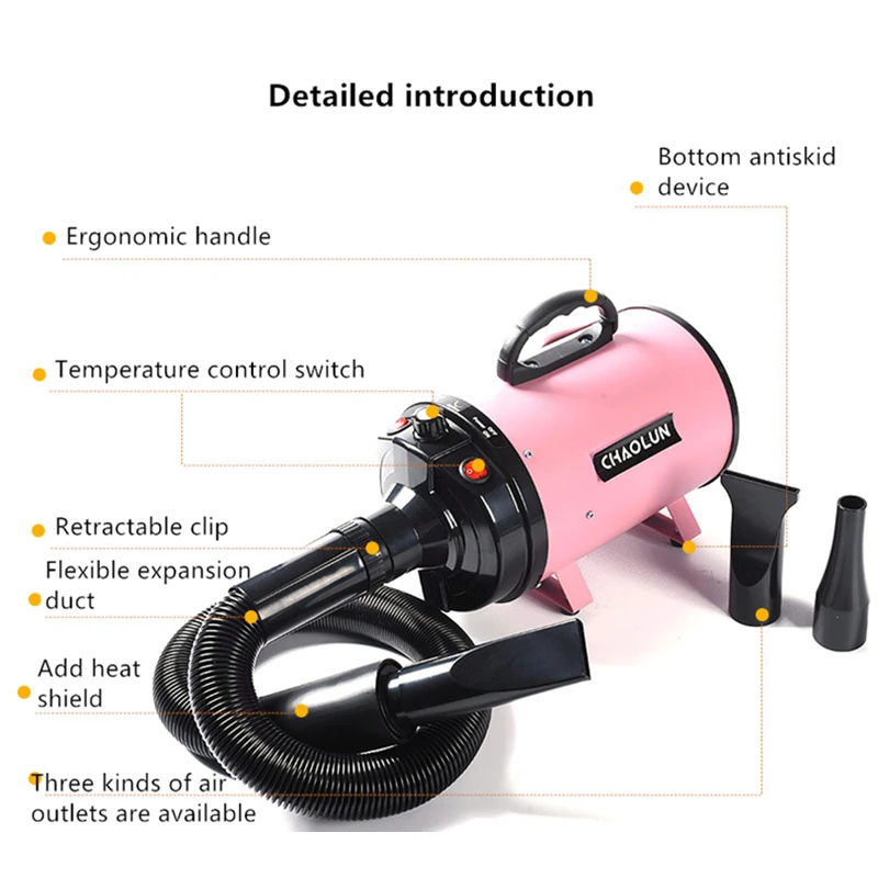 

Pet Hair Dryer High Power Silent Dog Hair Dryer Husky Teddy Large Dog Hair Dryer Pet Products Multi Gear Adjustment