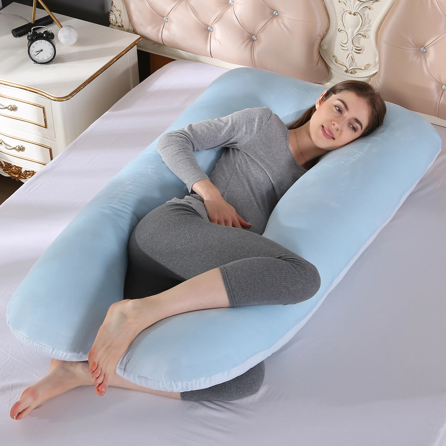 C U-образная Подушка для беременных, удобная мягкая подушка для сна, многофункциональная подушка для беременных - Цвет: C