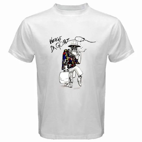 

Dr Gonzo Fear and Loathing Men's White T-Shirt New