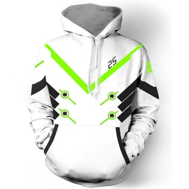 Игра Overwatch Косплей D. Va Shimada Genji герой молния Толстовка для мужчин и женщин игровой костюм-свитер 3D печать Новинка