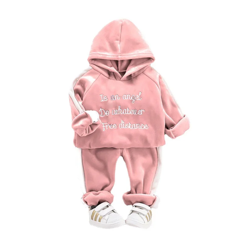 Новинка осенне-зимний комплект одежды для маленьких девочек и мальчиков Детские