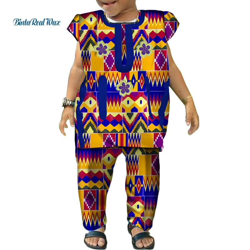 Комплект из топа и штанов для мальчиков девочек комплект 100% хлопка с принтом в