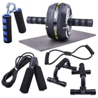 Push Up Bar Resistance Bands AB Wheels Roller Power Machine Jump Rope Exercise Workout Home Gym Fitness Hand Grip Muscle Trainer