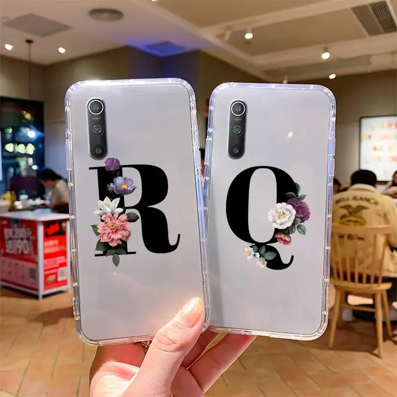 

Letter Clear Flower Customized Creative Phone Case For Samsung s7 s8 s9 s10 s20 s4 s5 s6 a71 a21 a20 plus lite edge Fundas Coque