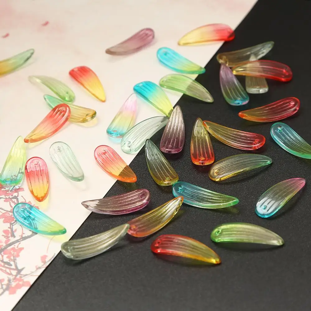10 шт./лот 1 мм лепестки лэмпворк бусины Подвески стеклянные DIY браслет ожерелье