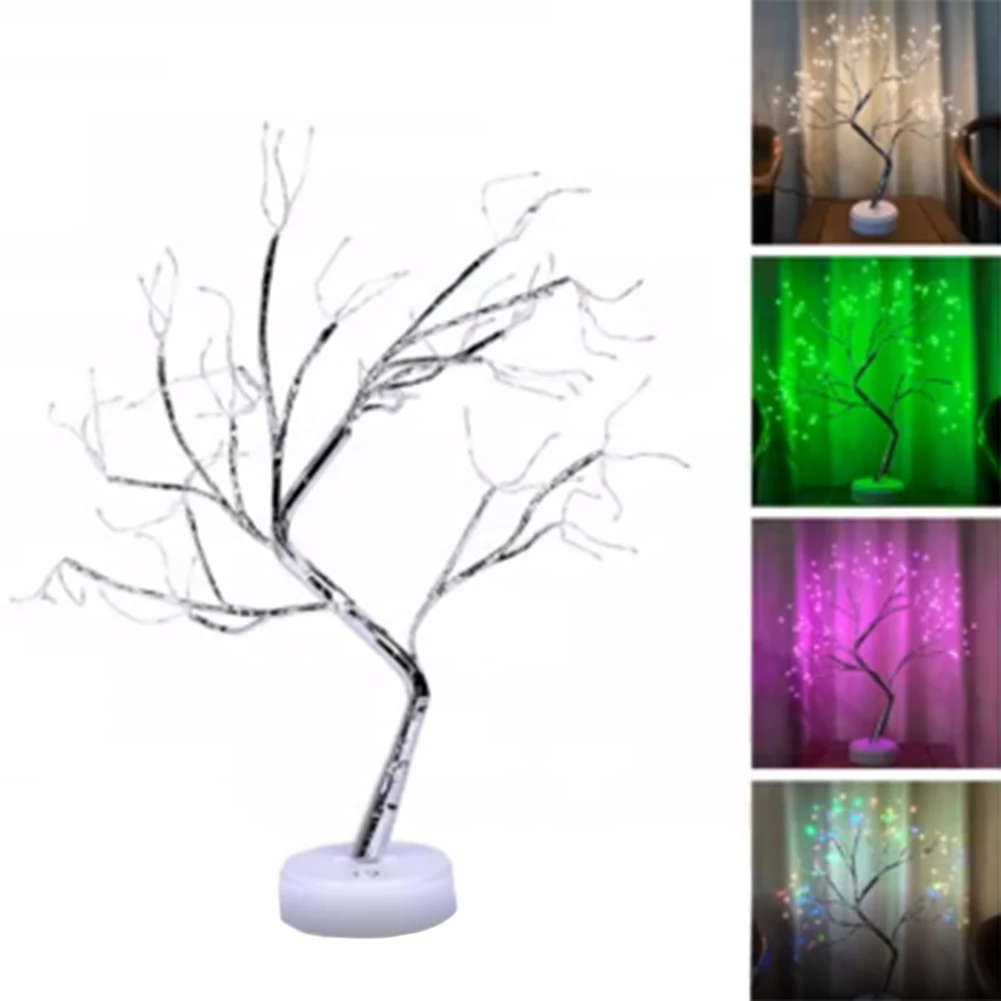 

Romantic Christmas Tree Fairy Table Lamp Christmas Festival Gifts Home Decoration USB/Battery Powered 108 LED Night Light