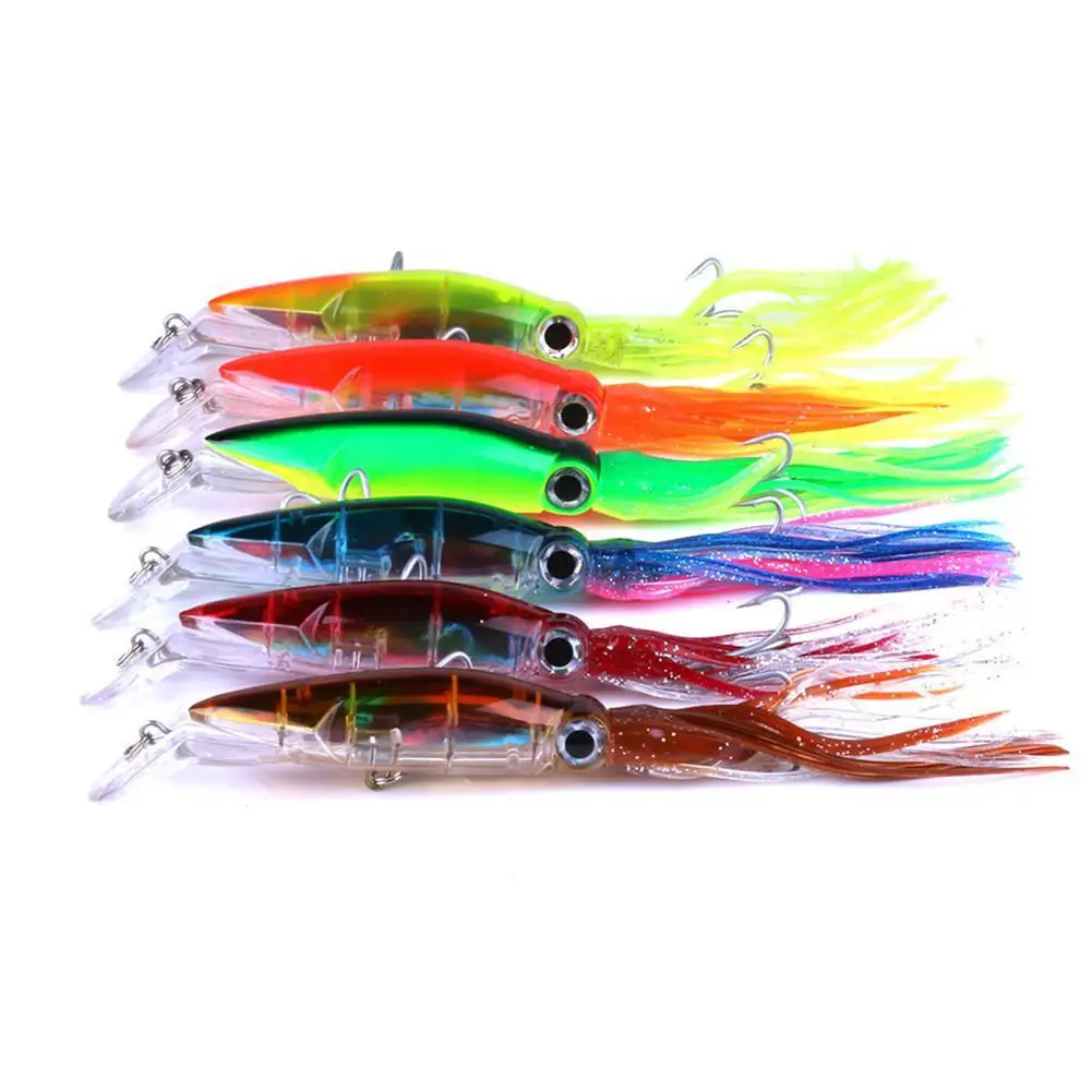 

Plastic Fishing Lure Big Octopus Sea Fishing Bait Lifelike Swimbait Octopus Bait with Treble Fishing Hooks Tackle Accessories