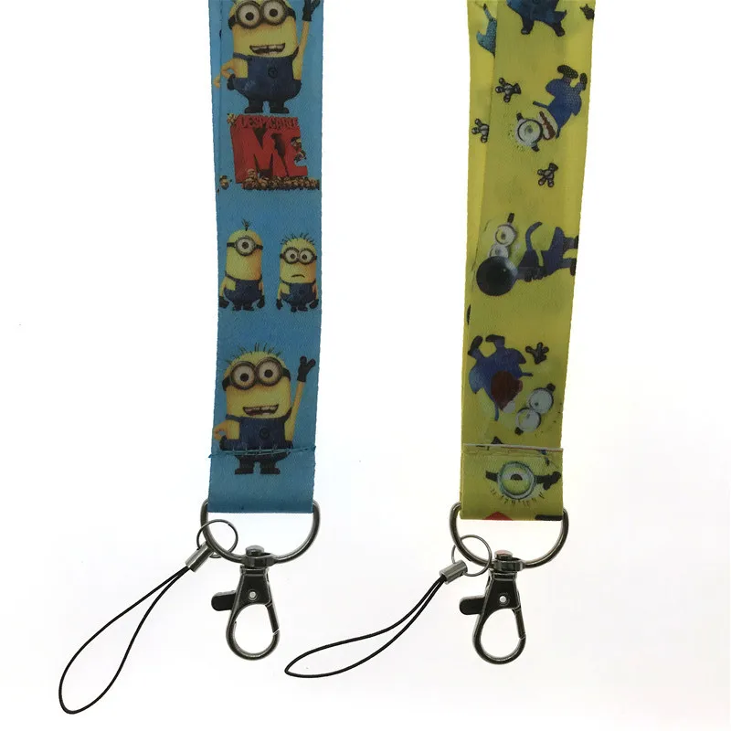 EUPNHY 1Pc Despicable Me Keychain Lanyard Mobile Phone Hanging Strap Lanyards Keys ID Pass Card USB MP3 Holder | Украшения и