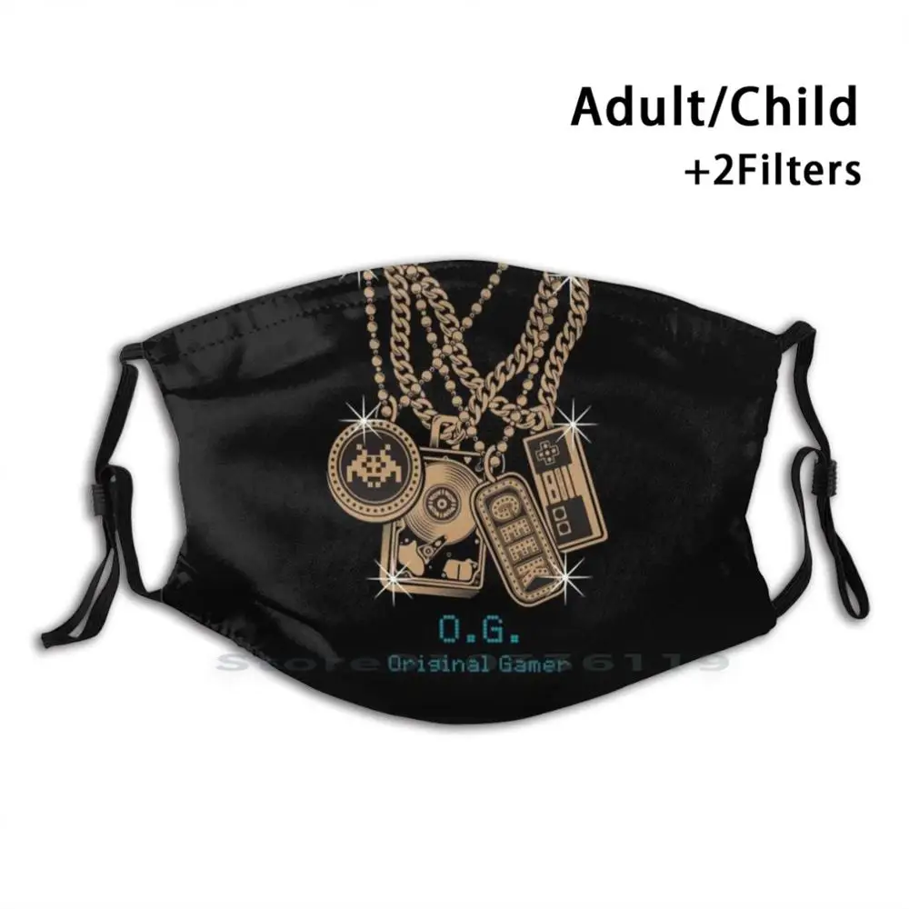 

О. Г. Оригинальный геймерский принт многоразовый фильтр Pm2.5 «сделай сам» маска для рта детская игровая видеоигра Nintendo Ретро игровой геймпад