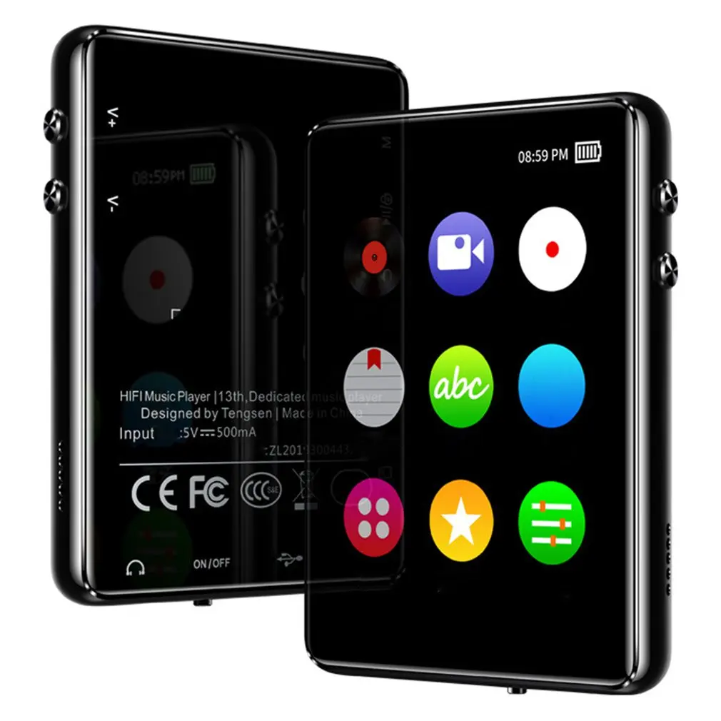 

MP3 Player With Wireless 5.0 2.4-inch Full Touch Screen Music Player High-Fidelity Lossless Sound FM Radio AB Repeat Function