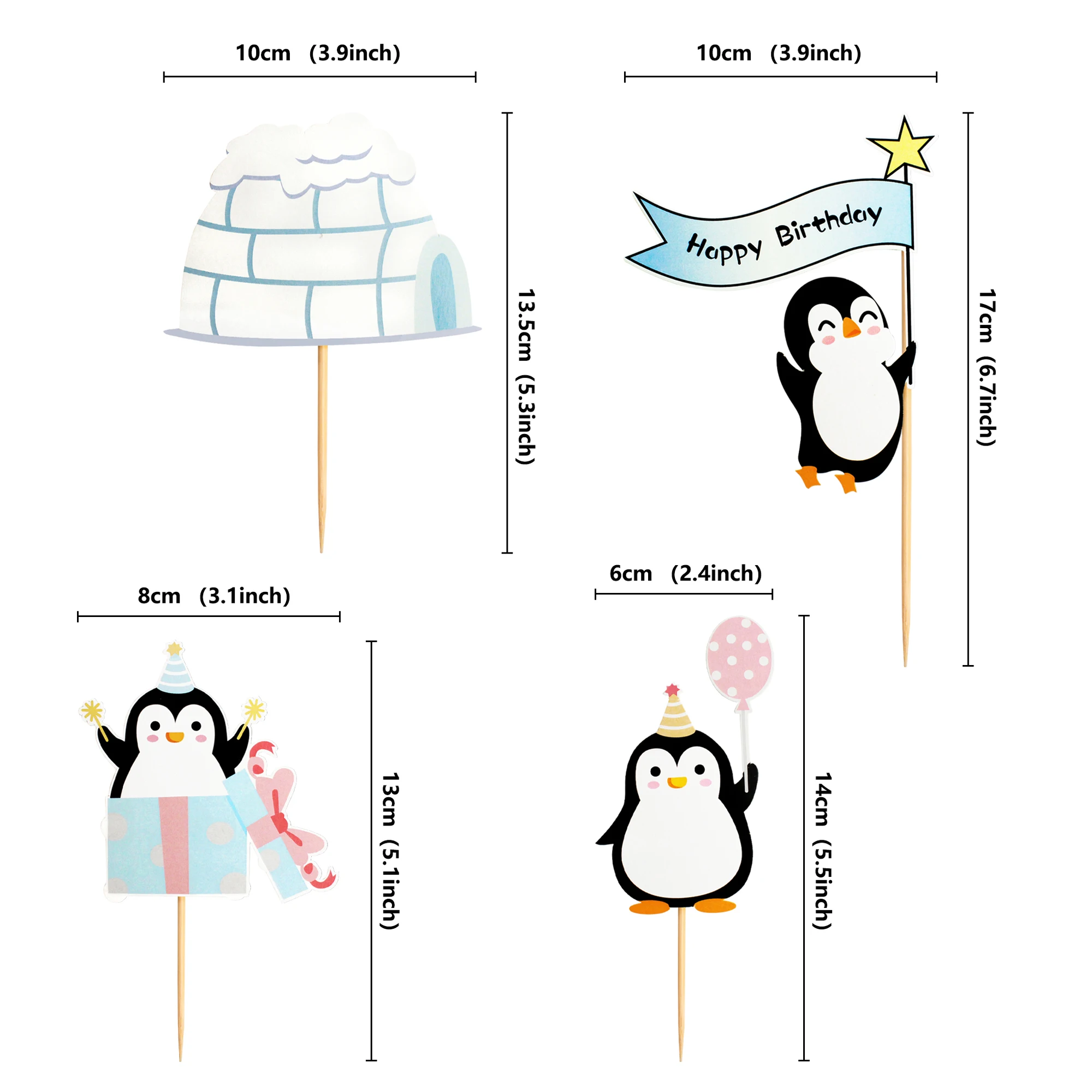 Топперы для выпечки кексов в виде снежинок на юбилей топпер торта С Днем Рождения