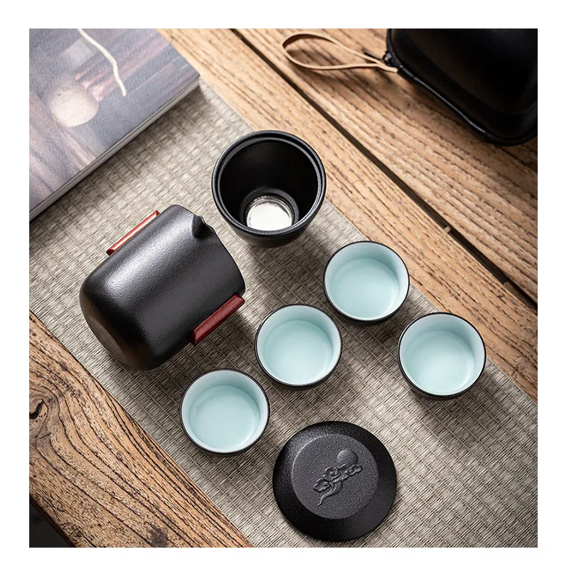 

chinese tea set Set of ceramic travel kungfu tea set Simple tea brewing set for outdoor tourism Express cup Tea set suit