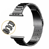 metal link band for apple watch 7 45mm 41mm stainless steel quick release strap for iwatch series 6 5 4 se 3 44mm 42mm 40mm 38mm
