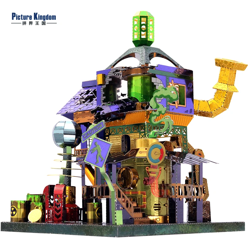 Picture Kingdom 3D Metal Nano Puzzle House of Frankenstein Model Kits PJ-218 DIY Laser Cut Assemble Jigsaw Toys | Игрушки и хобби