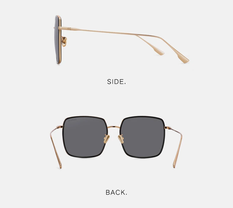 PARZIN New Sunglasses Women Big Metal Frame Sun Glasses For Women Fashion Colorful Ladies Shades Eyewear 8280