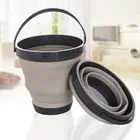 Складное ведро 10-15 л с крышкой, портативное складное ведро, промоакция для рыбалки, ванной, кухни, силиконовое ведро для улицы