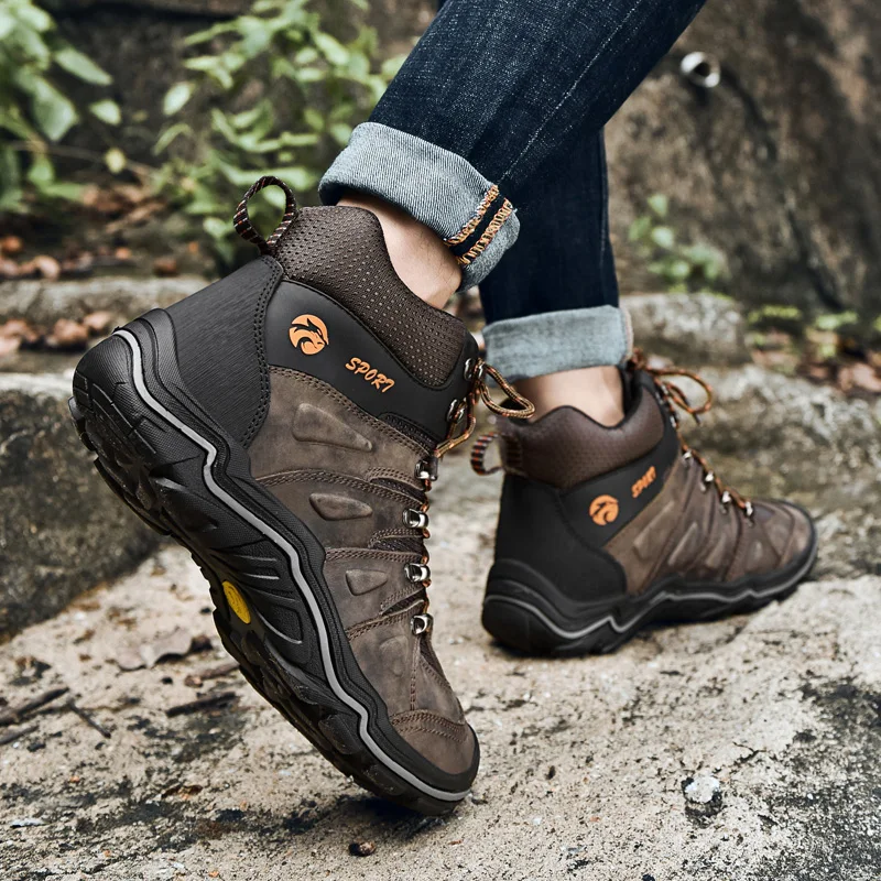 Мужские ботинки Ботинки для пешего туризма Резиновые военные кроссовки из