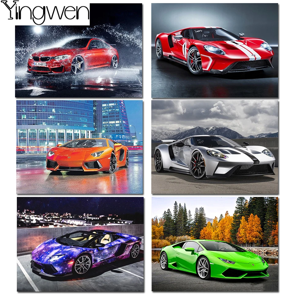 

Super Sports Car 5D Diamond Painting Lamborghini GTP Diamond Embroidery Mosaic Picture Of Rhinestone Art Cross Stitch Home Decor